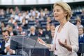 EU-Ratspräsidentin  Ursula von der Leyen spricht im Europäischen Parlament