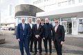 (von links): Neuss‘ Erster Beigeordneter Frank Gensler, Fabian Winkler, Thomas Belting, Markus Lezaun, Uwe Beyer und Landrat Hans-Jürgen Petrauschke.