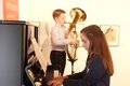 Charlotte Söntgerath am Klavier und Lutz Schlag am Tenorhorn.