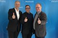 Daumen hoch (von links): Kreisdirektor Dirk Brügge, der künftige KSB-Geschäftsführer Dominik Steiner und Sportamtsleiter Thomas Schütz.