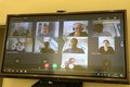 Maske einer Videokonferenz