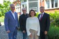 Foto von Kreisdirektor Dirk Brügge, Amtsleiter Marcus Temburg, Klimaschutzmanagerin Regina Krings und Landrat Hans-Jürgen Petrauschke