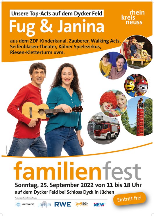 Plakat Familienfest Rhein-Kreis Neuss