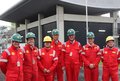 Gruppenfoto mit Kreisdirektor Dirk Brügge (3.v.r.) bei seinem Besuch der Wasserstoff-Elektrolyse auf dem Gelände des Shell Energy and Chemicals Parc Rheinland