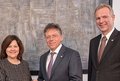 Antrittsbesuch (von links): Wirtschaftsförderer Robert Abts, die neue türkische Generalkonsulin Sule Gürel, Landrat Hans-Jürgen Petrauschke und Kreisdirektor Dirk Brügge.