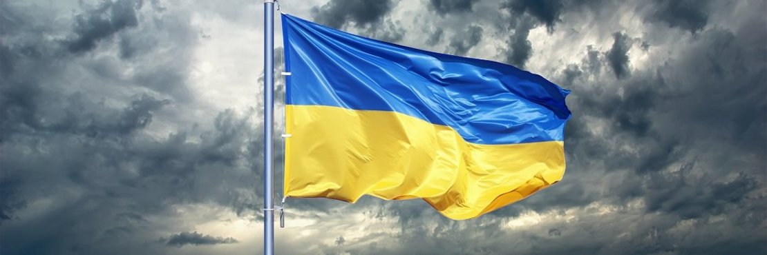 Die Fahne der Ukraine