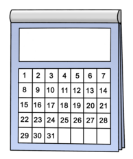 Kalender mit 31 Tagen