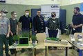 Gruppenfoto beim Berufsorientierungsmarkt