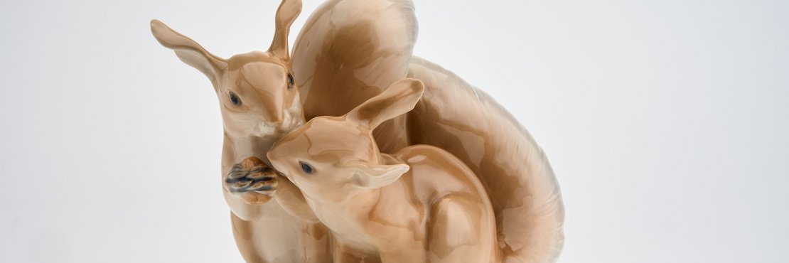 Figurengruppe Eichhörnchen, Royal Copenhagen 1902