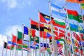 Verschiedene internationale Flaggen