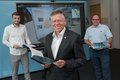 Leon Theißen, Landrat Hans-Jürgen Petrauschke und Robert Abts