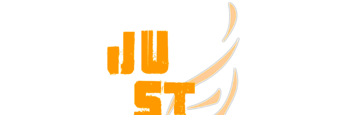 Logo Schriftzug "Just-in" in gelb vor weißem Hintergrund