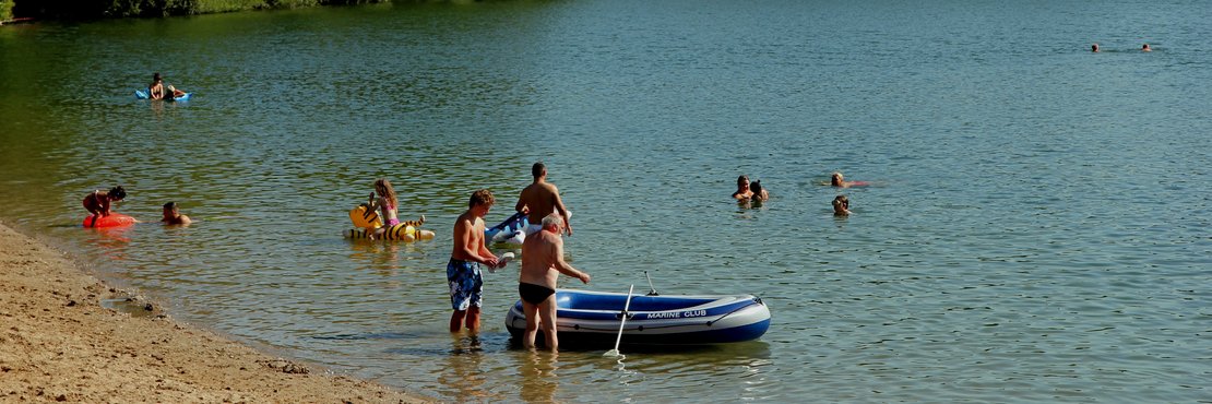 Kaarster See mit Besuchern