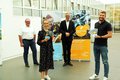 Robert Abts, Madita Beeckmann, Kreisdirektor Dirk Brügge und Dominik Hintzen.