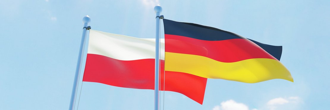 dekorativ, Abbildung der Polnischen und der Deutschen Flagge