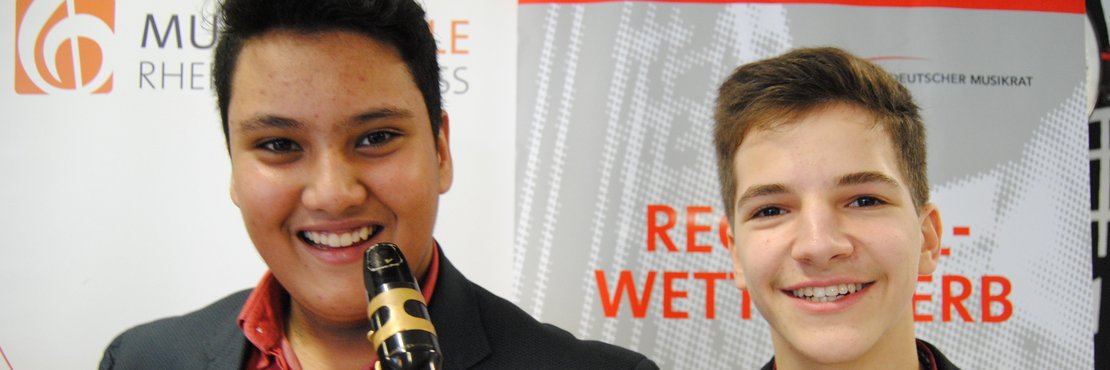 Sind dabei beim Konzert „Wood & Brass“ der Musikschule Rhein-Kreis Neuss in Grevenbroich: Ferdinand Albert (rechts) und Aamir Mohammed.