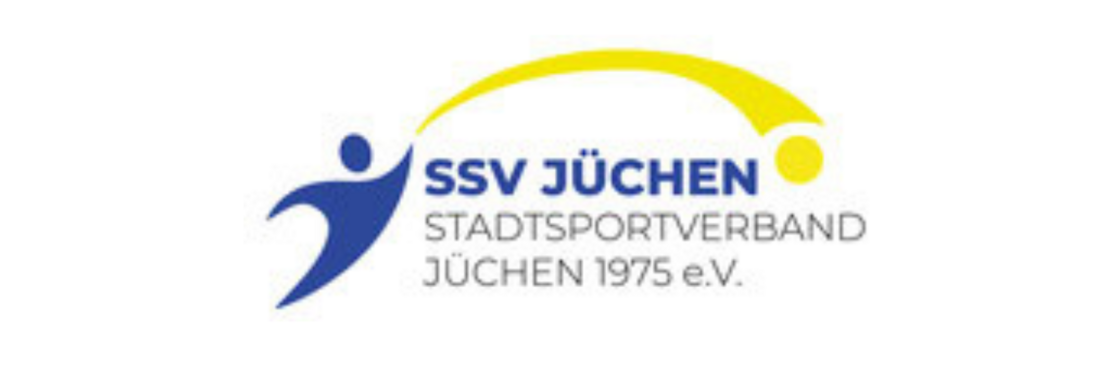 Logo- Schriftzug "SSV Jüchen Stadtsportverbandes Jüchen 1975 ev."