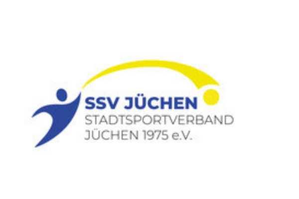 Logo- Schriftzug "SSV Jüchen Stadtsportverbandes Jüchen 1975 ev."