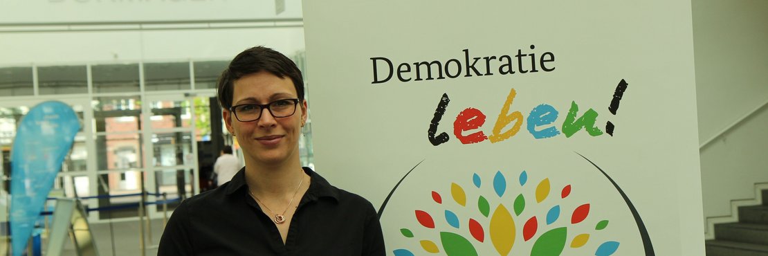 Julia Meisel vom Kommunalen Integrationszentrum Rhein-Kreis Neuss