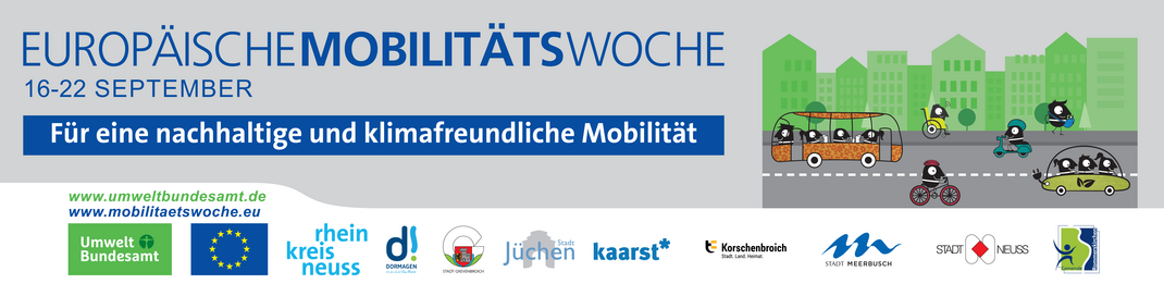 Banner Europäische Mobilitätswoche im Rhein-Kreis Neuss