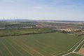 Luftbild des Braunkohletagebaus